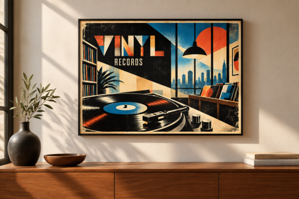 VINYL RECORDS Printed Canvas – AP16