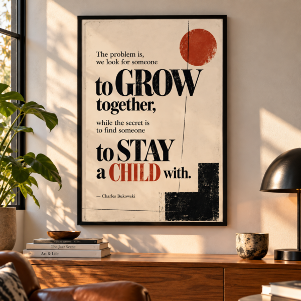 CHARLES BUKOWSKI QUOTE Thick Matte Paper Poster - AP19