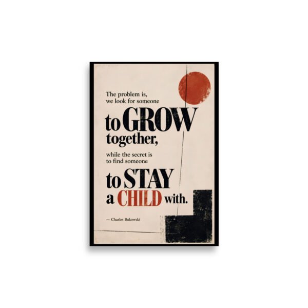 CHARLES BUKOWSKI QUOTE Thick Matte Paper Poster - AP19