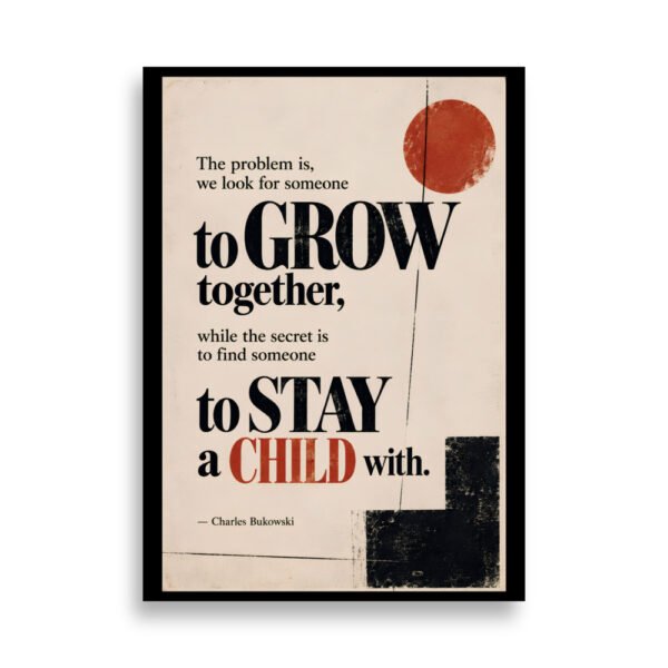 CHARLES BUKOWSKI QUOTE Thick Matte Paper Poster - AP19