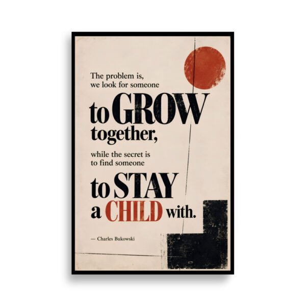 CHARLES BUKOWSKI QUOTE Thick Matte Paper Poster - AP19