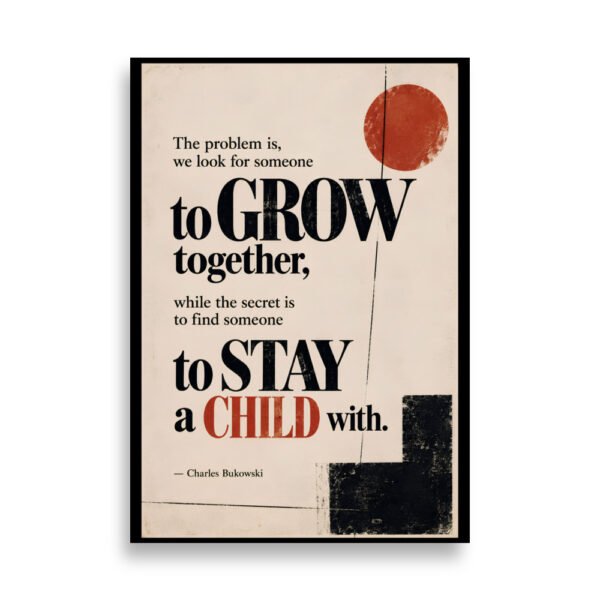 CHARLES BUKOWSKI QUOTE Thick Matte Paper Poster - AP19
